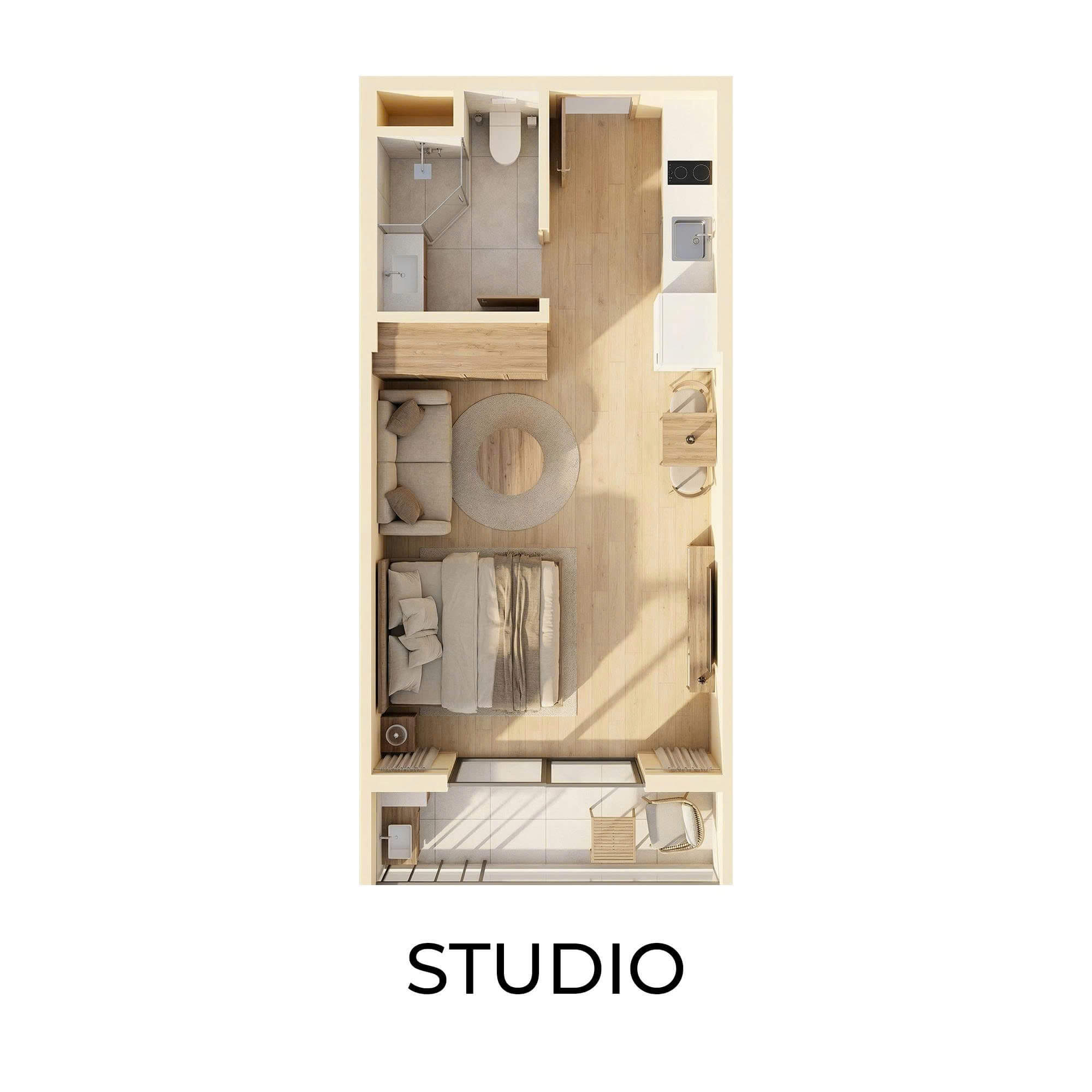 chung cư MIK Ocean Park 2 - căn hộ studio – lựa chọn dòng tiền cho thuê